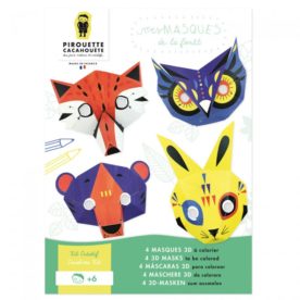 Kit créatif – Masques de la forêt à créer – JEUX – Pirouette Cacahouète