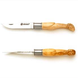 Couteau du Larzac éco-conçu – Fait en France – Modèle caussenard – Grand – Lame inox