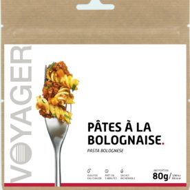 Plat lyophilisé camping randonnée – Pâtes à la Bolognaise 80 g – Voyager