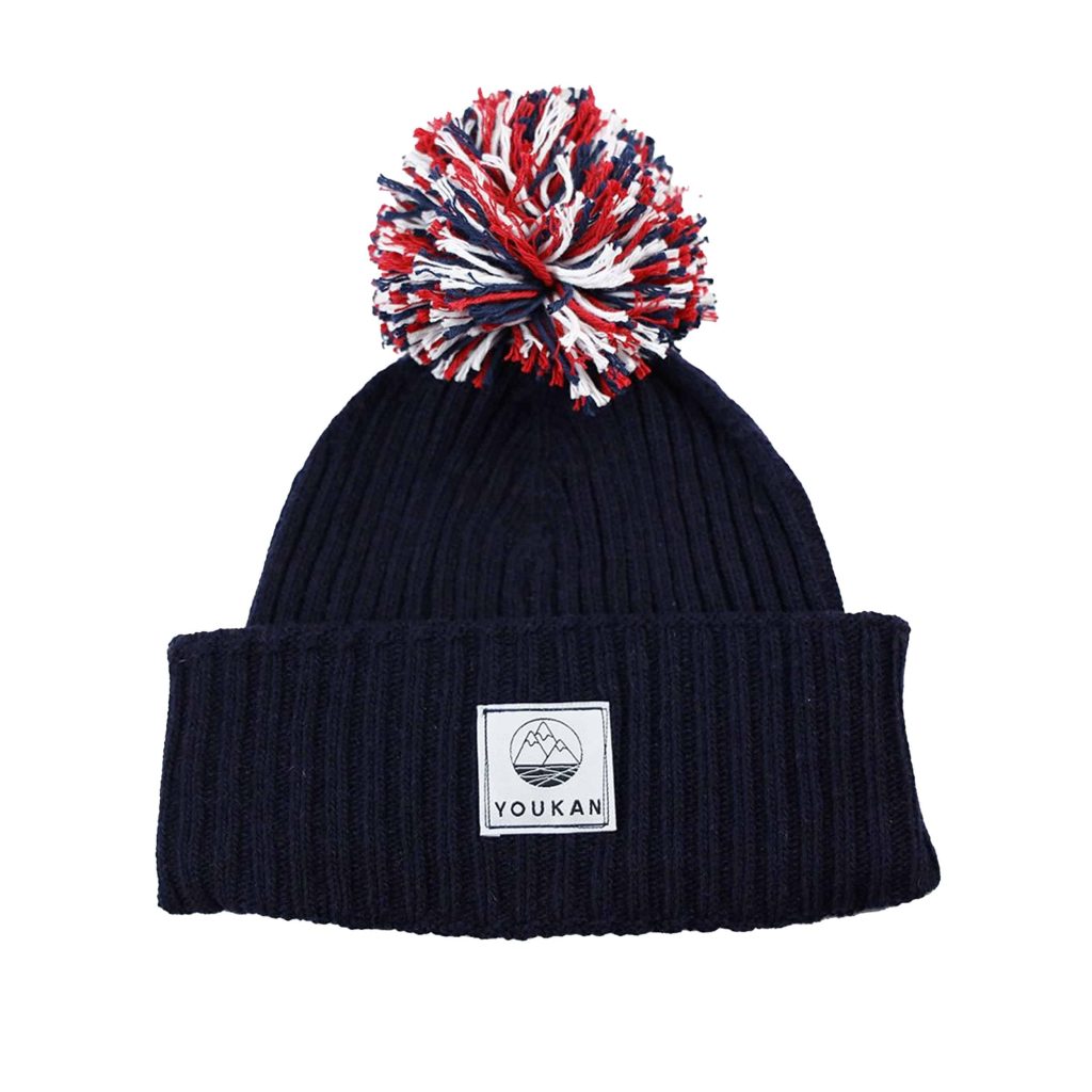 bonnet à pompon en matériaux recyclés youkan