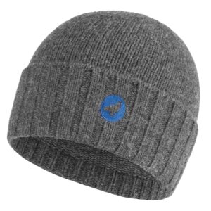 bonnet en laine recyclée gebo cuff gris fabriqué en europe lagoped