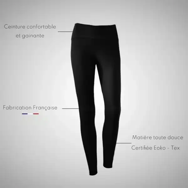 legging yoga made in france femme noir la pièce paris
