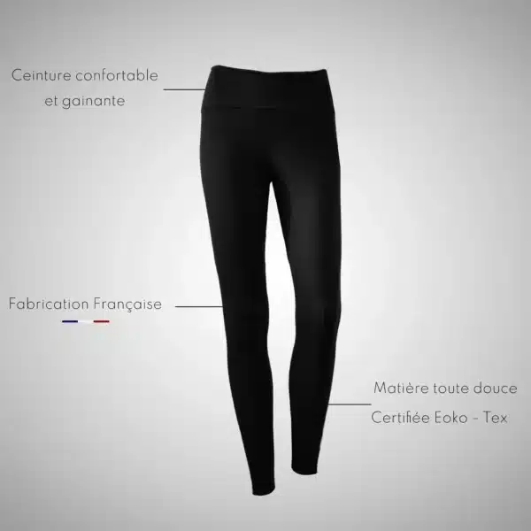 Legging yoga made in france - Femme - Noir - La Pièce Paris – Image 9
