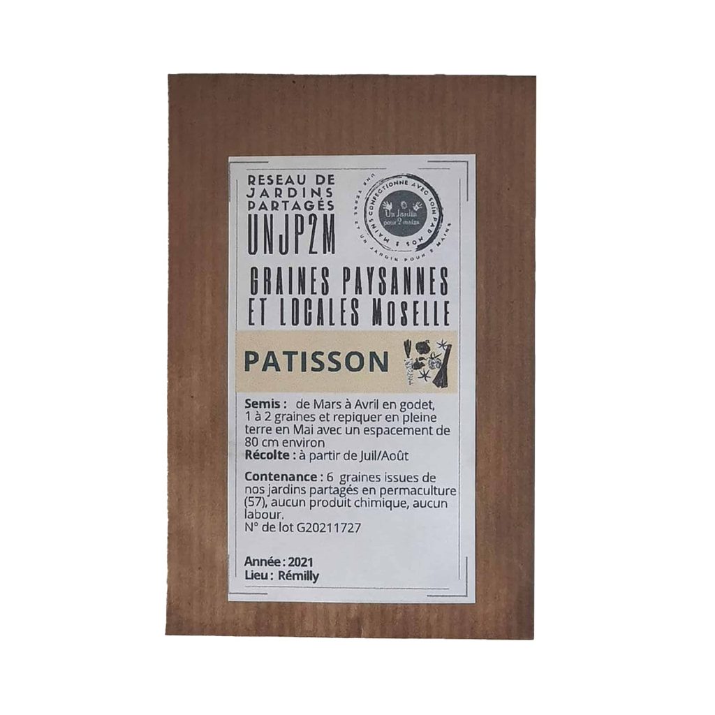 patisson sachet de graines paysannes un jardin pour 2 mains