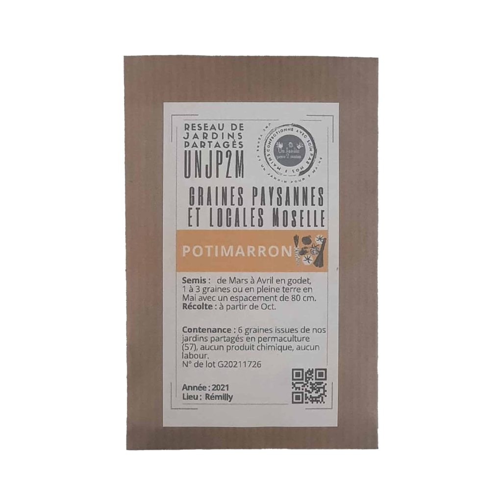 potimarron sachet de graines paysannes un jardin pour 2 mains