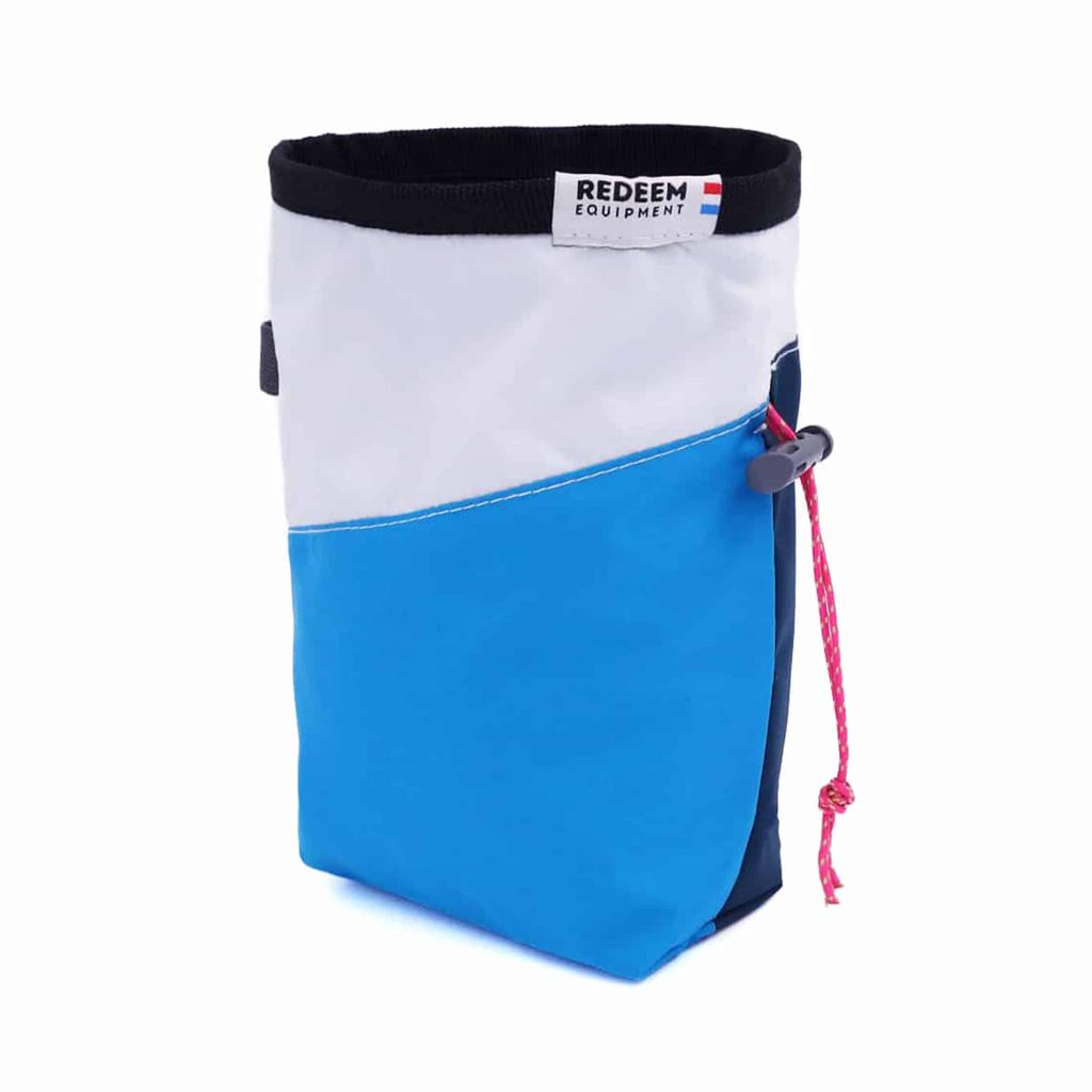 sac à magnésie éco conçu upcyclé fabriqué en france bleu