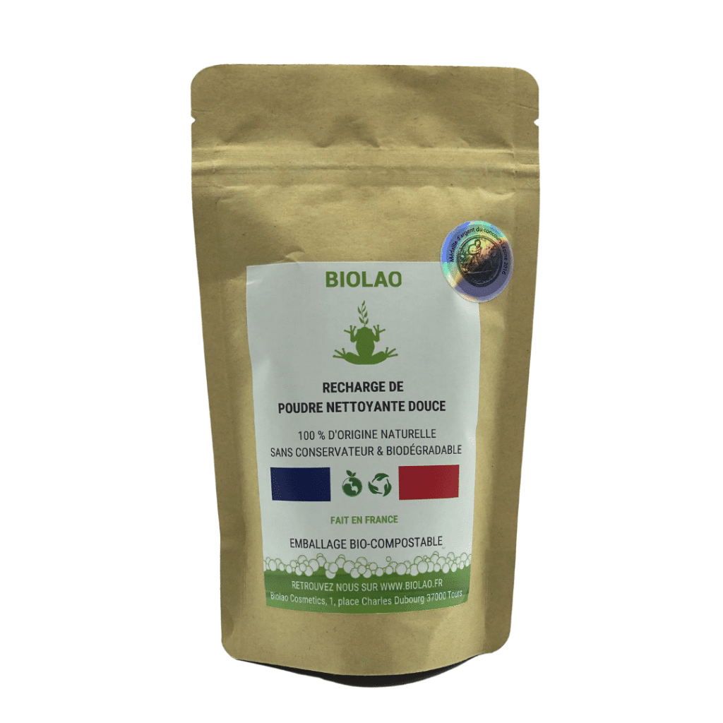 savon en poudre éco responsable recharge pour flacon doseur biolao