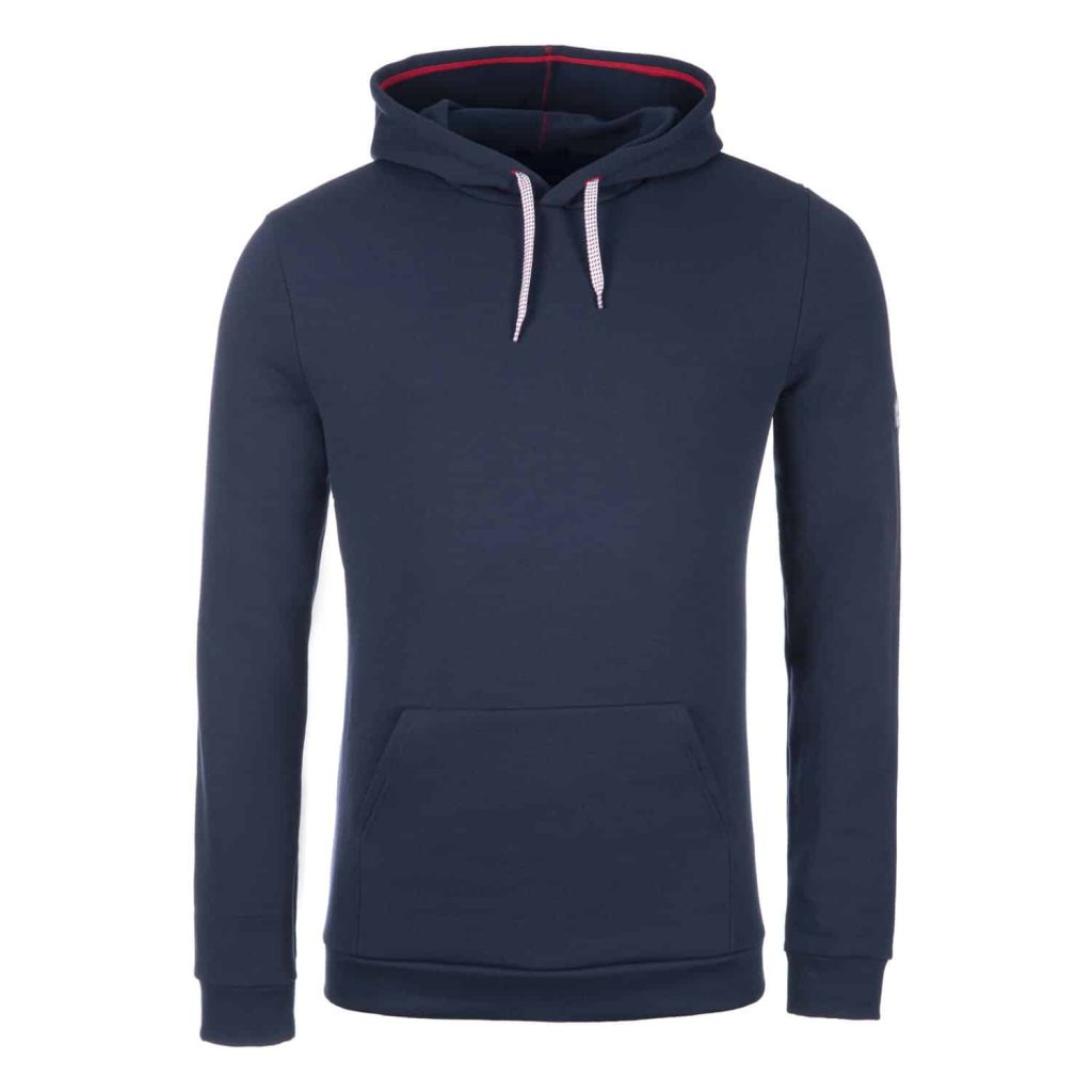 sweat capuche en fil recyclé bleu marine homme/femme ogarun